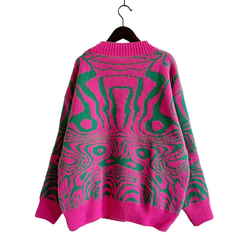 V Neck Button Down Knitwear Solid Ribbed Cuffs Sweater Outwear Long Sleeve Tops Women's