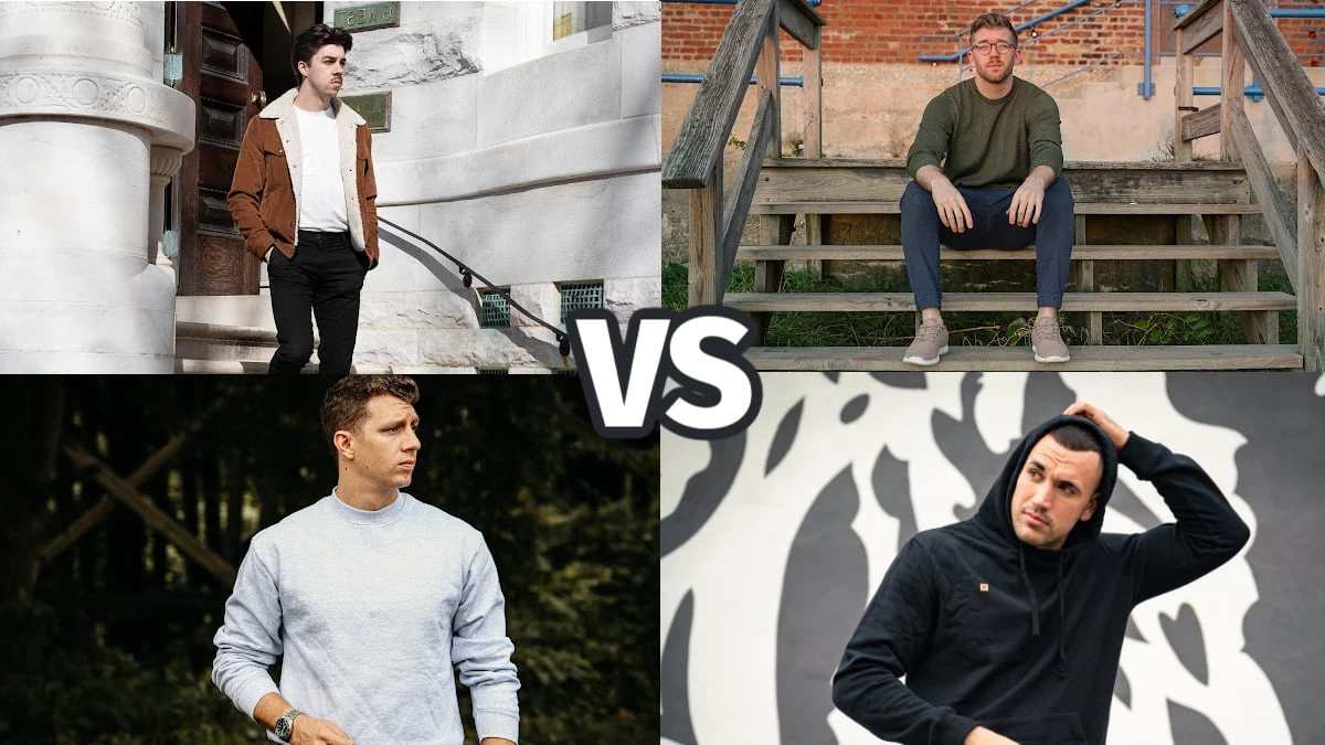 Sweatshirt vs Jacket vs Sweater vs Hoodie: The Midlayer Guide Every Man Needs